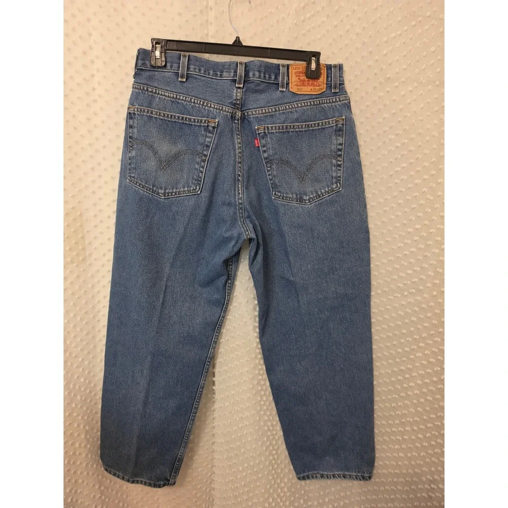 Levis 550 Relaxed Fit Jeans Mens 38x29 Medium Wash Blue Denim Tapered Leg